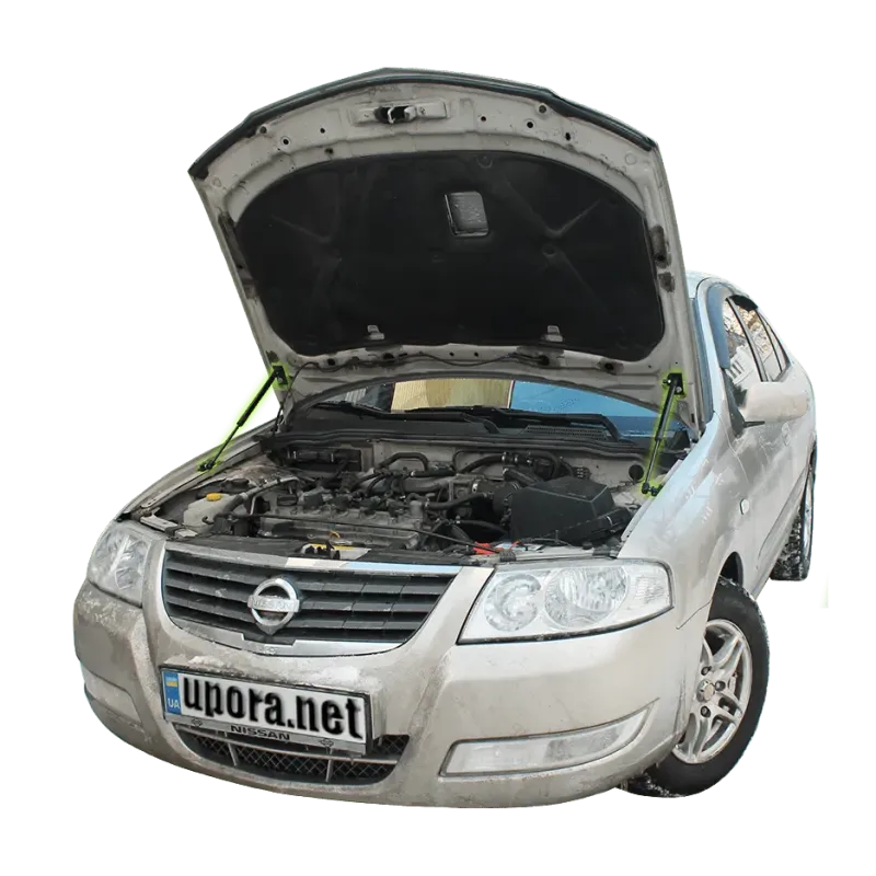 Газові упори капота і багажника Nissan Almera B10 '06-12 – Амортизатори для авто | Доставка по Україні Газові упори капота і багажника Nissan Almera B10 '06-12 – Амортизатори для авто | Доставка по Україні