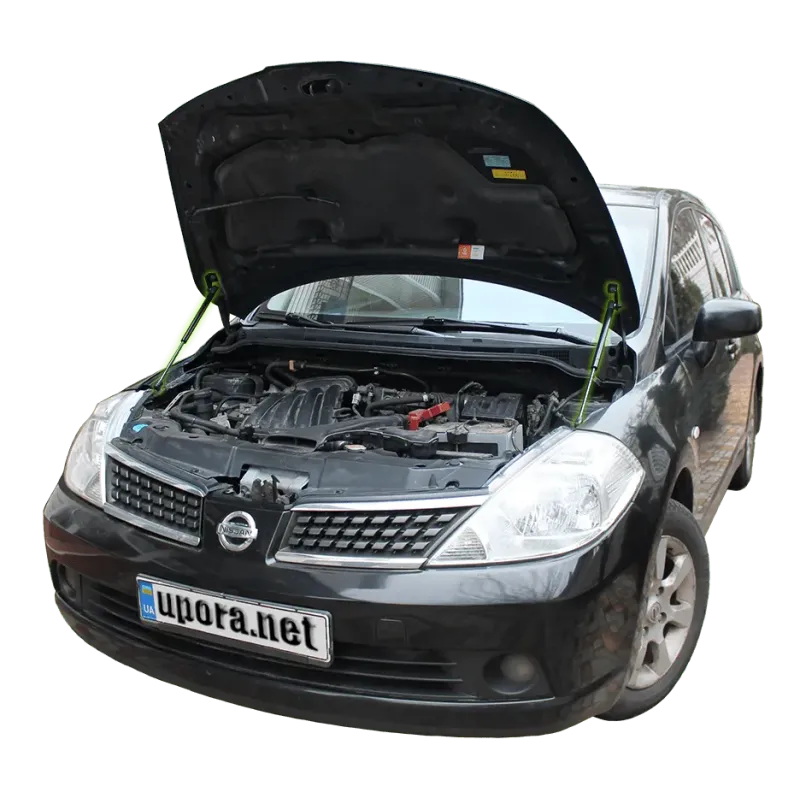 Газові упори капота і багажника Nissan Tiida 1 '04-11 – Амортизатори для авто | Доставка по Україні Газові упори капота і багажника Nissan Tiida 1 '04-11 – Амортизатори для авто | Доставка по Україні